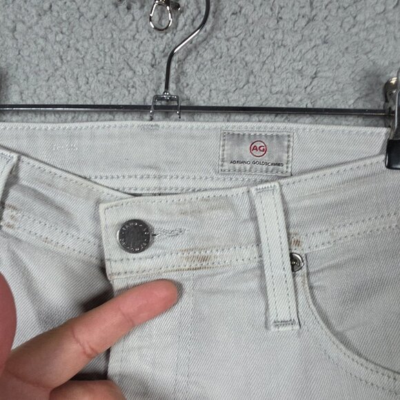 AG Adriano Goldschmeid Jeans Mens Size 31x34 Silver Slim Straight Stretch Denim - Picture 4 of 13